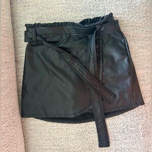 Abercrombie & Fitch Black Leather Skirt